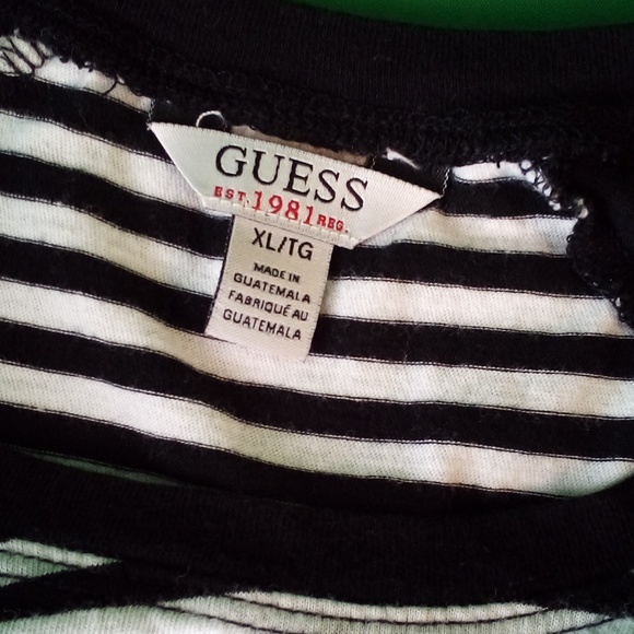Guess black and white striped tank - Picture 3 of 3